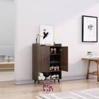 Hexa Red Engineered Wood Shoe Rack in Flower Wenge Colour