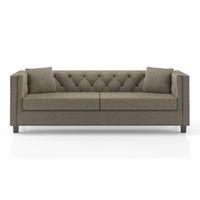 Windsor Premium 3 Seater Fabric Sofa in Mist Brown Colour