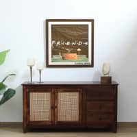 Sheesham Wood Sideboard In Scratch Resistant Provincial Teak Finish