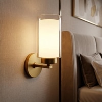 Eliante Modern Wall Lights Mild Steel & Glass Material Antique Gold & Champaign Finish