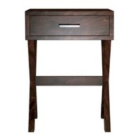 Oak Solid Wood End Table in Walnut Finish