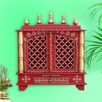 D'Dass Sheesham and Mdf Wooden Home Temple For Pooja Mandir For Home
