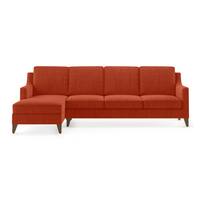 Abbey Sectional Sofa (Colour : Lava, Cushion : Soft, Seater : Left Aligned 3 Seater + Left Aligned Chaise)