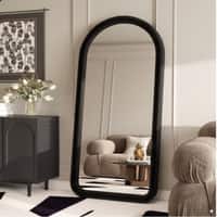 The Artment Unbreakable Black Arch Puff Floor Mirror (170 x 70) cm