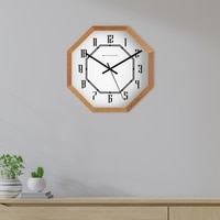 Geometry of Time Wooden Octagon Wall Clock