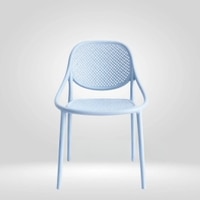 Kepler Brooks Lyra Cafeteria Dining Chair in Light Blue Colour