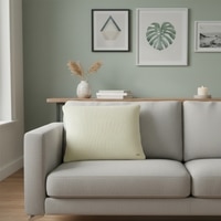 Moss Knit Cotton Cushion Cover  Natural 24X24  Inches