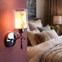 Eliante Modern Wall Lights Silver, Chrome & Glass Material & White Finish
