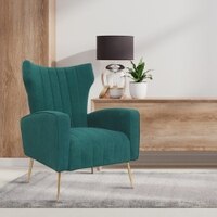 Murrow Fabric Accent Chair in Green Colour