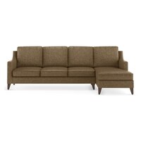 Abbey Sectional Sofa (Colour : Dune, Cushion : Soft, Seater : Right Aligned 3 Seater + Right Aligned Chaise)