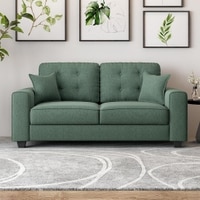 Payton 3 Seater Fabric Sofa in Fern Green Colour