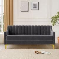 Fame  Velvet 3 Seater Sofa in Dark Grey Colour