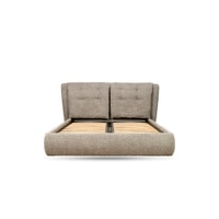 Heritage Engineered Wood Double  Size Bed Without Storage (Grey Colour)