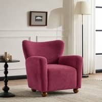 Alanzo Boucle Accent Chair Wine Colour