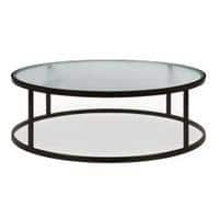 Annis Round Metal Coffee Table In Black Finish