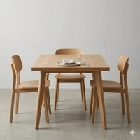 Scandinavian Loftus Small Dining Table Brown Natural Wood Finish