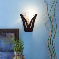 Quenna Brown Glass Wall Light