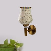 Devansh Metal Electric Wall Light in Gold Colour with Multi Shade Count of 1 Light