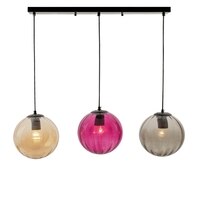 Frances 3 Light Malti Color Glass Hanging Pendant Light