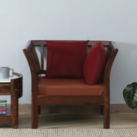 Urdhan 1 Seater Sofa in Honey Finish