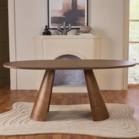 Andrew Hughes Veneer 6 Seater Dining Table in Brown Finish
