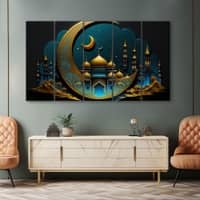 The Castle Decor Islamic Wall Painting Wooden Framed 27x48 Inch (Style 4)