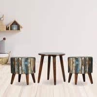 Lavinia Solid Wood  Ottomon in  Multicolor Colour