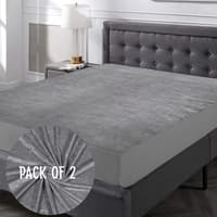 Premium Jacquard Polyester Fabric  Queen Size Bed  Waterproof Mattress Protector  Bed Cover 78x60  Pack of 2