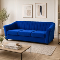 Hamaz 3 Seater Sofa In Fabric Blue Color
