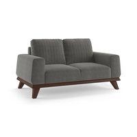 Granada Luxe 2 Seater Fabric Sofa in Ash Grey Velvet Colour