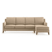 Abbey Sectional Sofa (Colour : Sandshell Beige, Cushion : Hard, Seater : Right Aligned 3 Seater + Right Aligned Chaise)