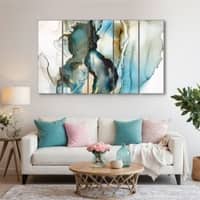 The Castle Decor Modern Marble Finish Wall Art Set of 5 27x48 Inch