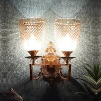 Eliante Antique Gold Iron Wall Light Without Bulb In Antique Gold Colour