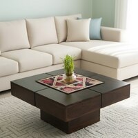 Montreal Sheesham Wood Coffee Table In Walnut Finish