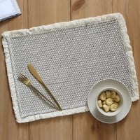 Akasam Set Of 2 Placemats With Grey Colour