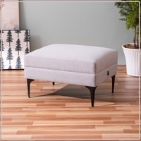 Melange Vibes Cube Metallic Pouf Stool in Light Grey Color