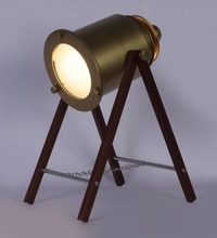 Star Gold Light Study Lamp in Brown Shade