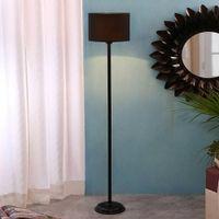 Fox Black Cotton Shade Floor Lamp