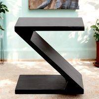 Berlin Sheesham Wood Contemporary Rectangle End Table Side Table In Extra Dark Mahagony Finish