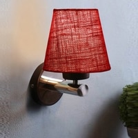 Devansh Metal Electric Wall Light in Maroon Colour with Maroon Shade Count of 1 Light
