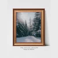 Artistry Winter Pine Trees Canvas Wall Prints Canvas Wall Prints Set of 1 Multicolor Matte