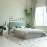 Ahimsa Engineered Wood Queen Size Bed In White Finish