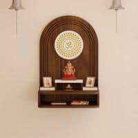 Siddhi Engineering Wood Wall Mounted Prayer Unit