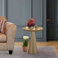 Metalsmith Metal Side Table in Gold Finish