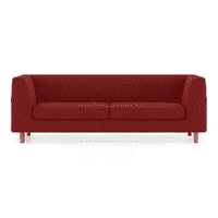 Rubik Premium 3 Seater Fabric Sofa in Salsa Red Colour