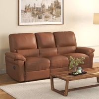 Bernice Three Seater Recliner in Tan Colour