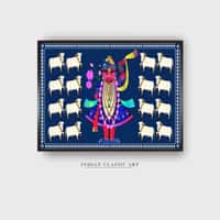 Pichwai Shrinathji Canvas Wall Prints Canvas Wall Prints Set of 2 Multicolor Matte