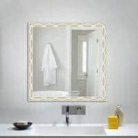 Brianna Framed square decorative and bathroom wall mirror by elegant arts and frames (Mirror size 24 inch x 24 inch )