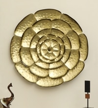 F-Flower Abstract Metal Wall Decor in Multicolor Set of 1