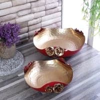 Hammer Urli Set Of 2 In Red And Gold Colour